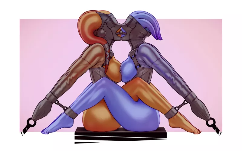 Asari and Twi'lek 3 by TheMaestroNoob