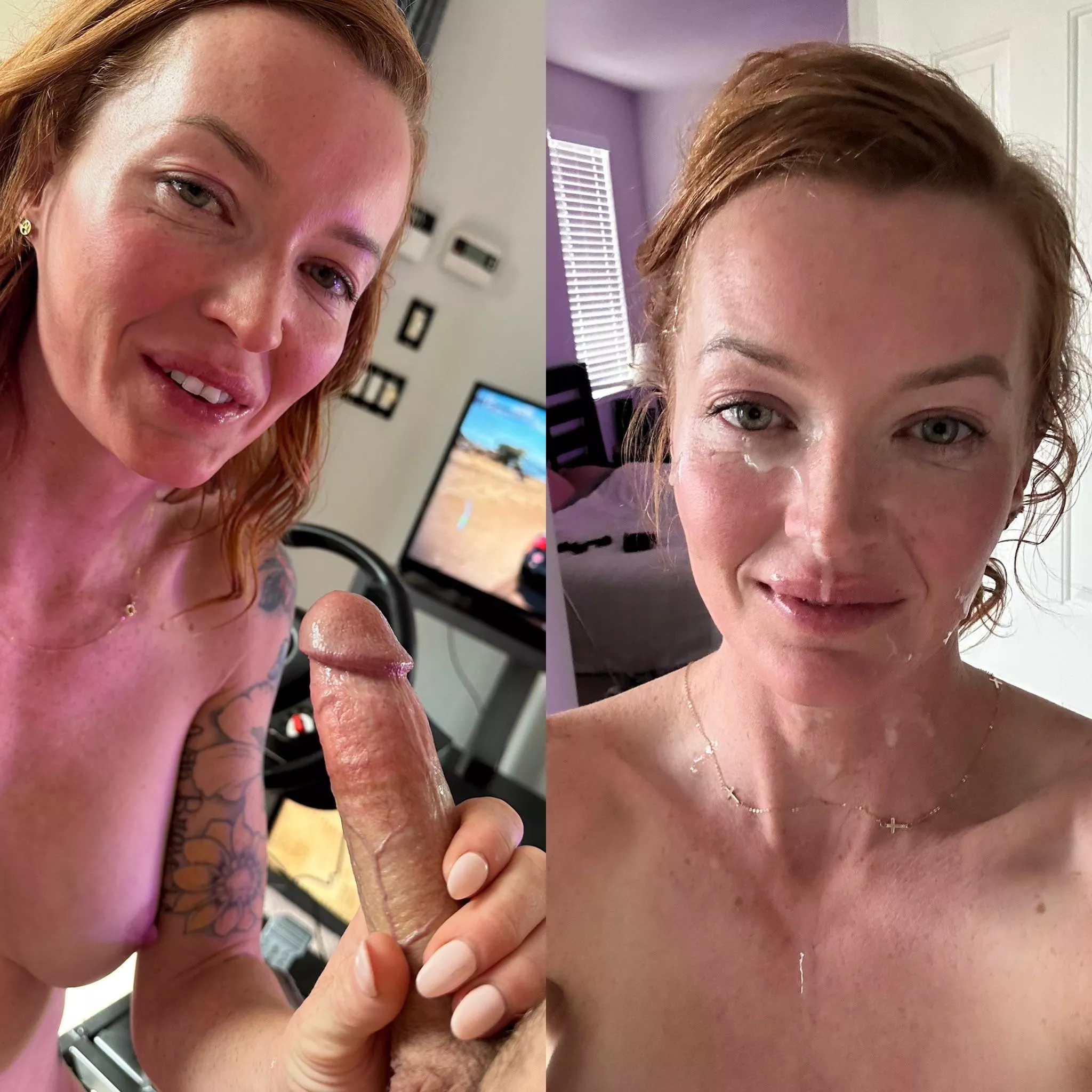 Before and after. I think I look great in both. 