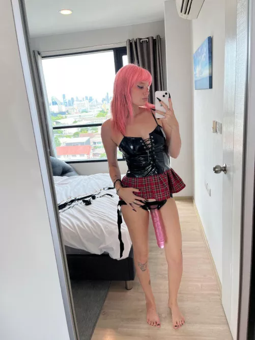 First, let's check how deep your mouth is, then your ass
