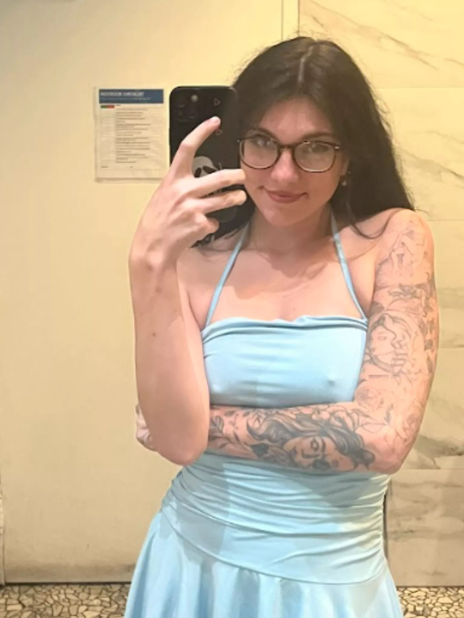 Loving my dress and radiating my confidence