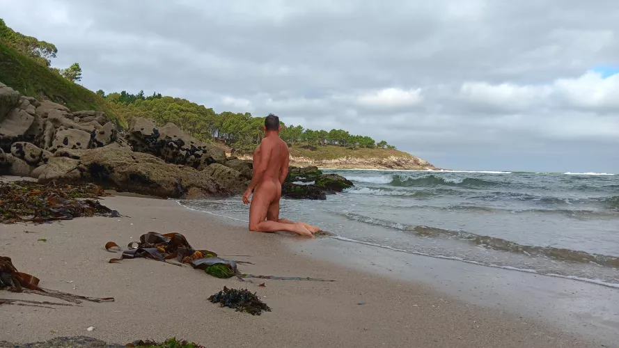 Nudist time. Cloudy day