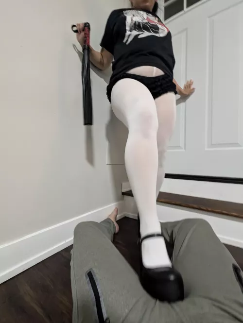 On a scale of 1-10, how much pressure do you think I'm putting on his dick and balls? I promise the number only went higher