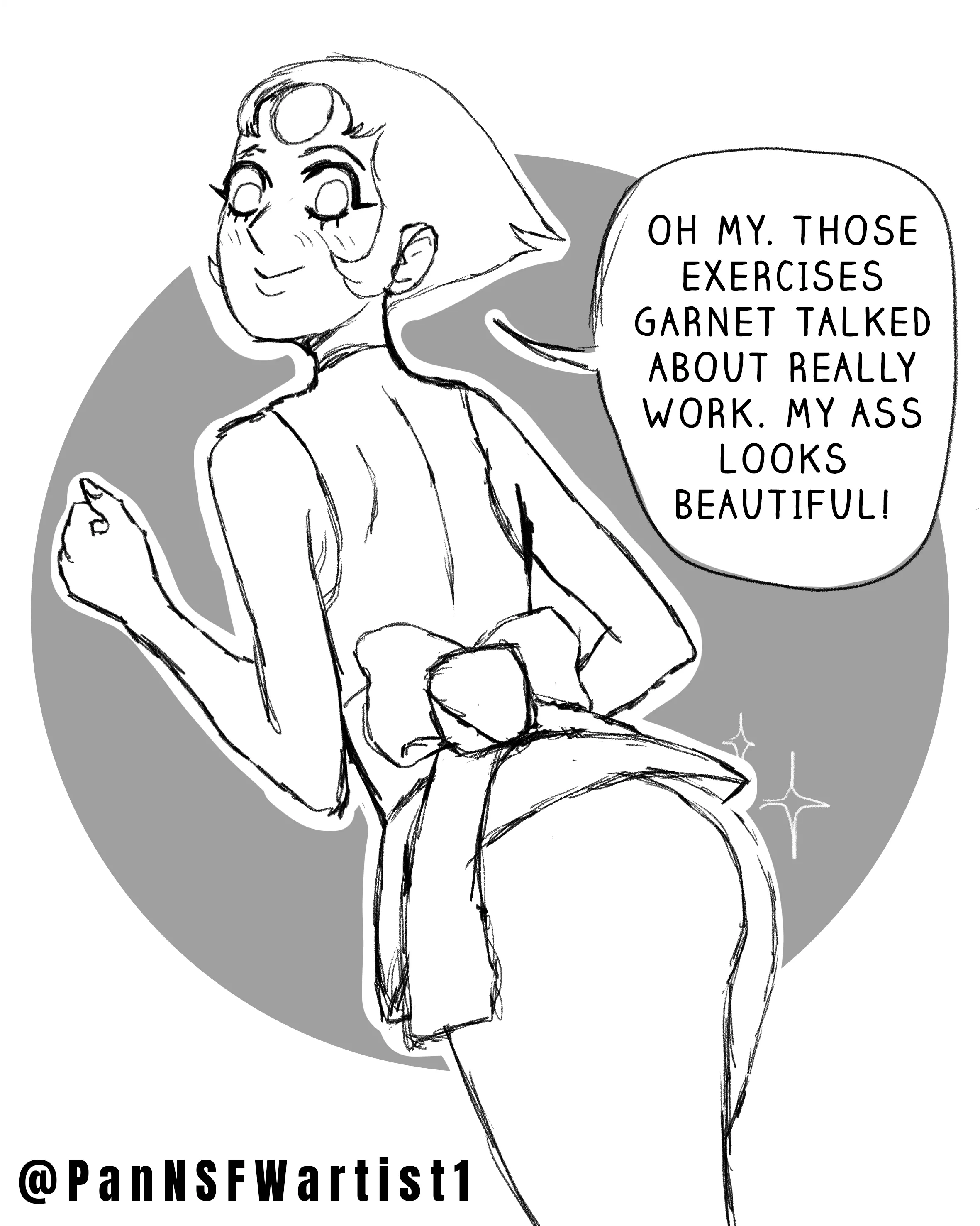 Pearl ass - sketch (@PanNSFWartist1)
