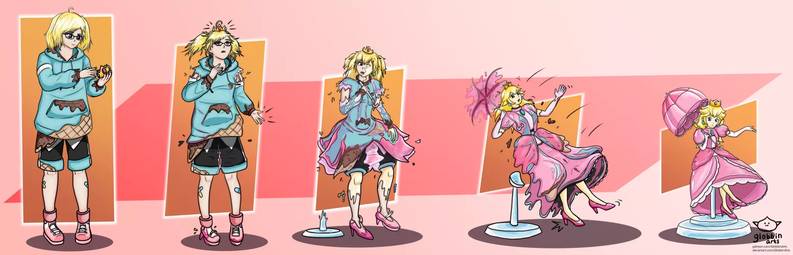 Princess Peach Figurine - Inanimate TF [GlobbinArts]