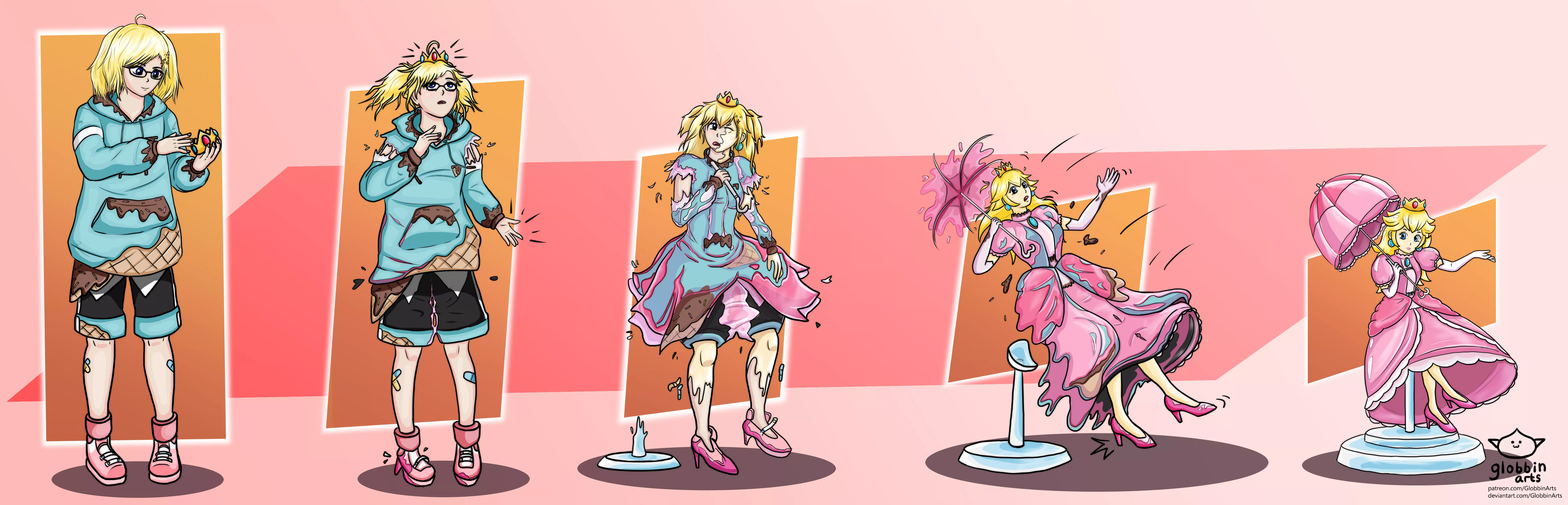 Princess Peach Figurine - Inanimate TF [GlobbinArts]