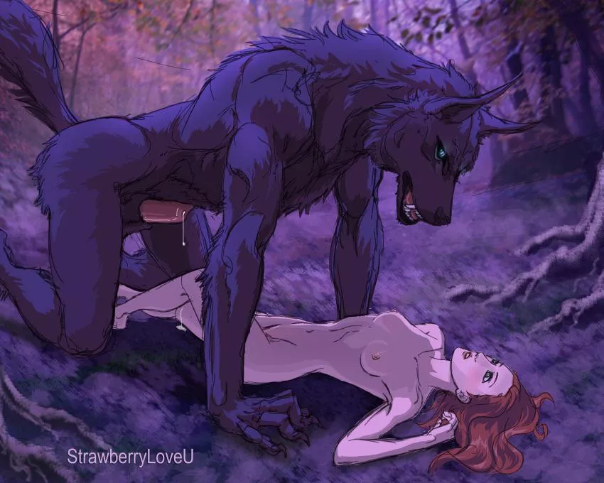 Werewolf caught someone alone in the woods~ (StrawberryLoveU)