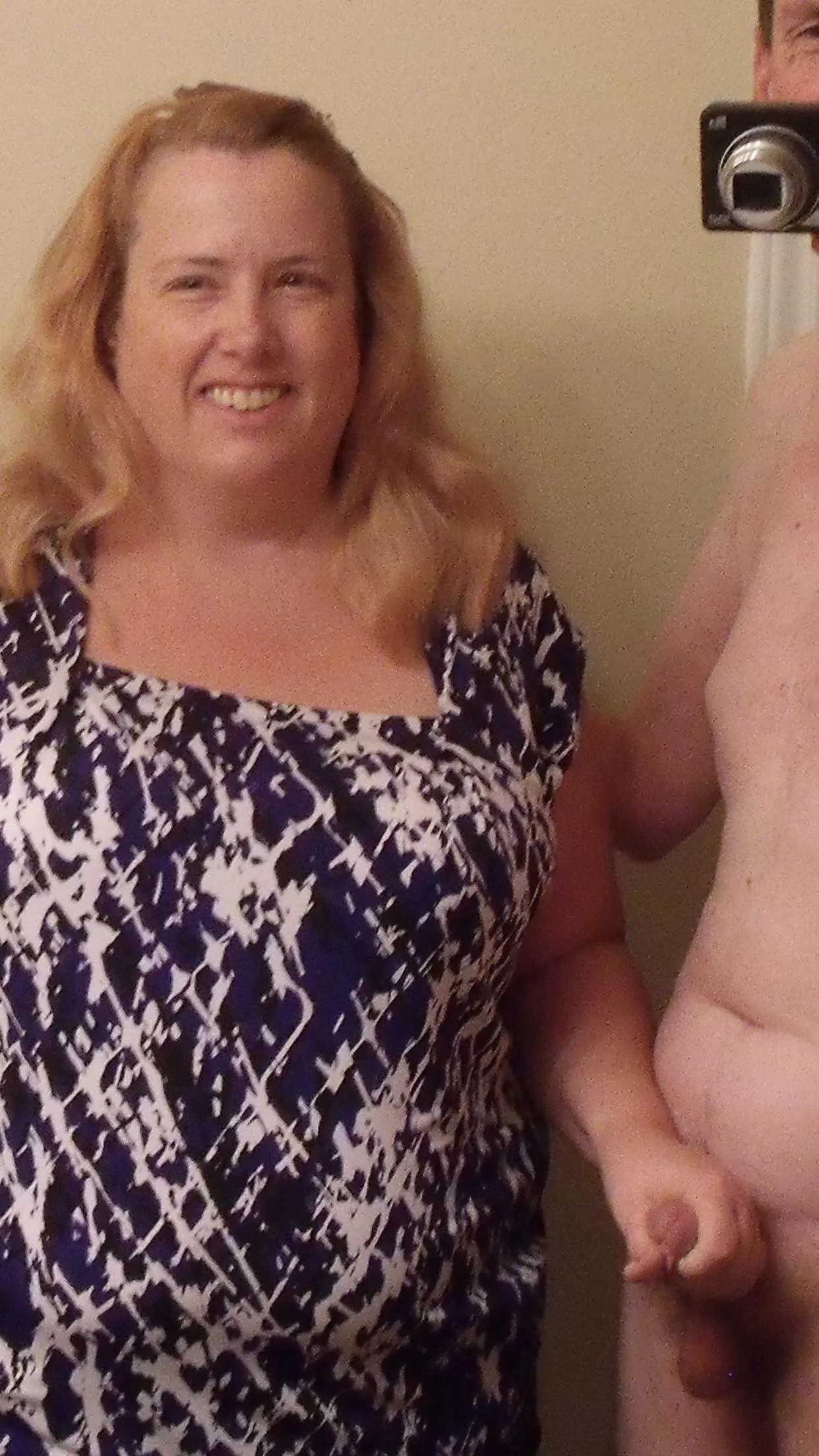 When my wife and I were dating and she had not seen me naked yet she dared me to answer the door naked when she came over! Well I did and boy did she laugh! I asked her what she thought and her answer was your penis is small I thought it would be bigger! When my wife and I were dating and she had not seen me naked yet she dared me to answer the door naked when she came over! Well I did and boy did she laugh! I asked her what she thought and her answer was your penis is small I thought it would be bigger!