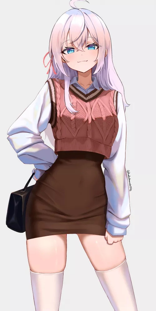 Alya Wearing Thigh-Highs 