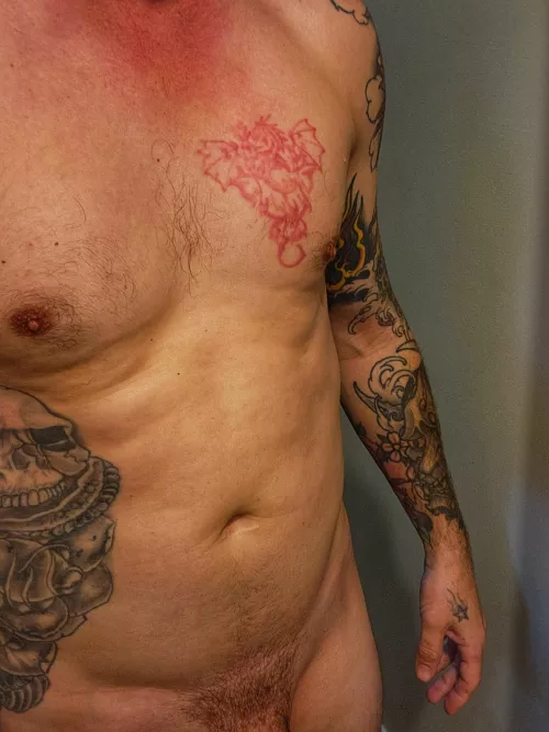 Squeeky clean after a shower 