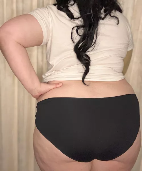 Black panties, black hair