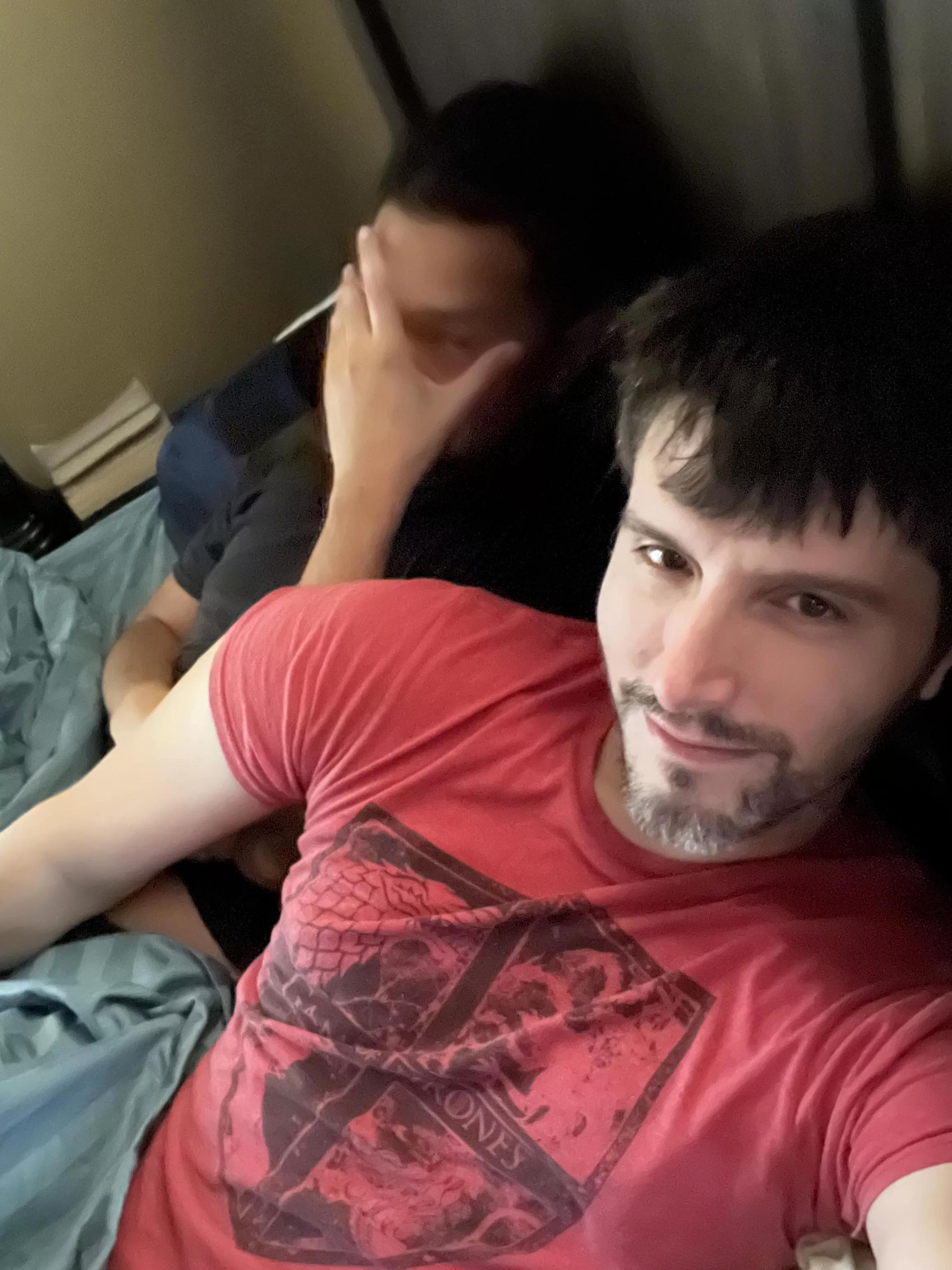 Boyfriend did not want his picture taken this morning