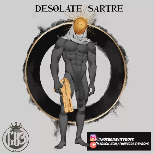 Decided on do a new OC, Desolate Sartre. Half angel, half demon. Like his big guns?