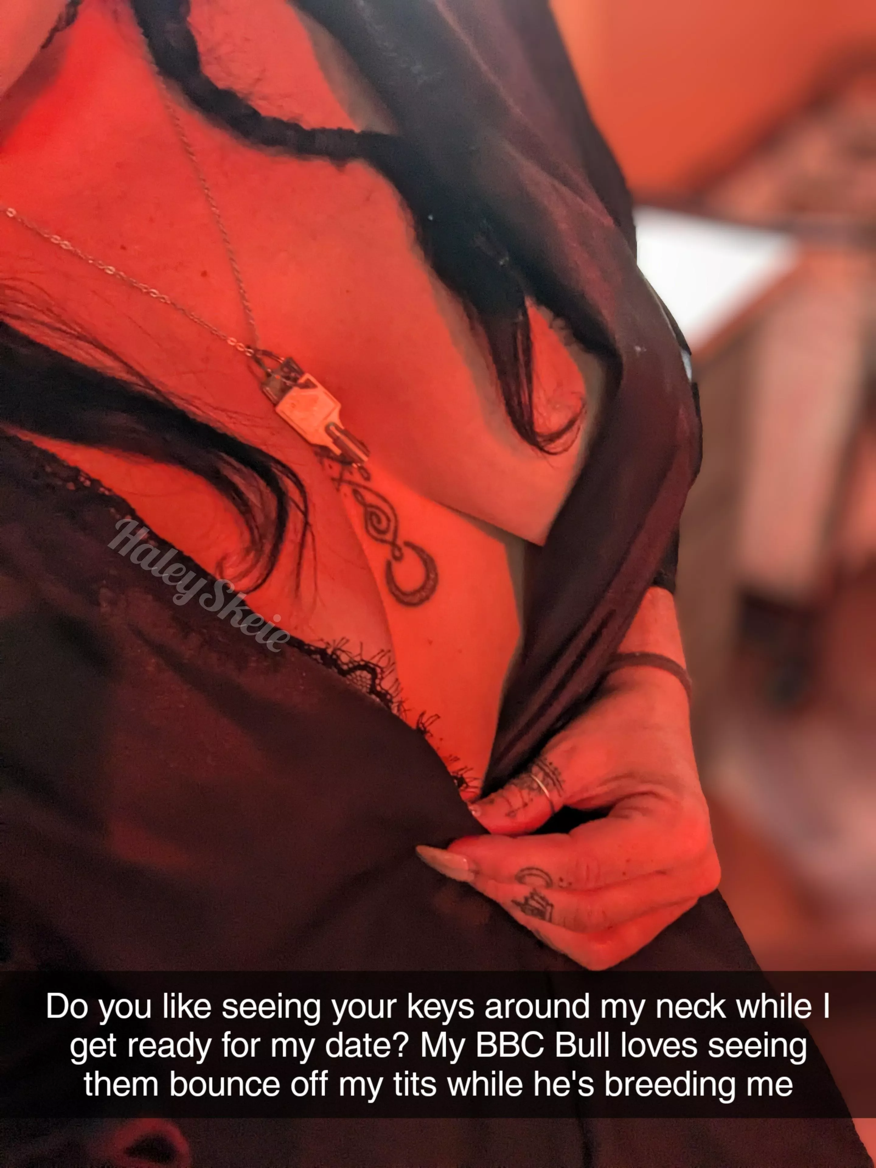 I feel so sexy with your keys around my neck
