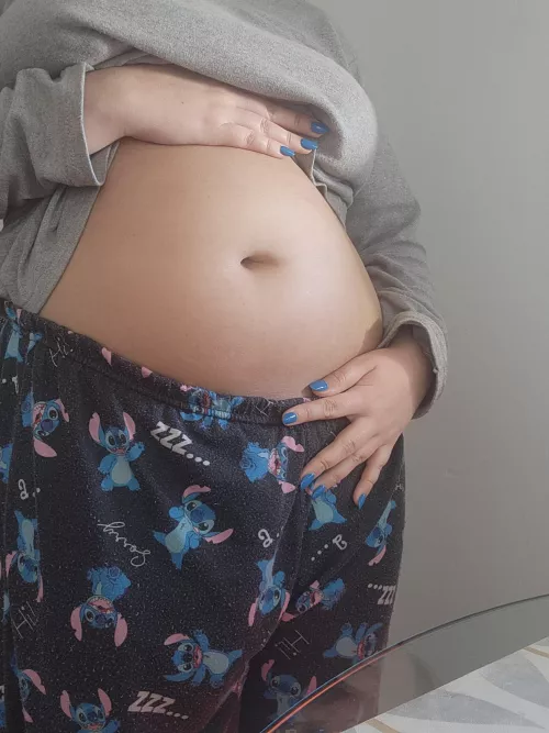 My belly is very big now and my navel is deep
