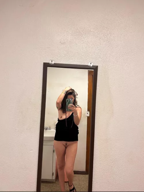 Took this naughty selfie in the mirror at church 