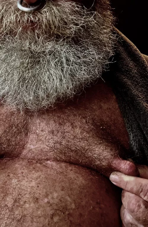 You wanna cum n suck on grandpa’s big boys ? 