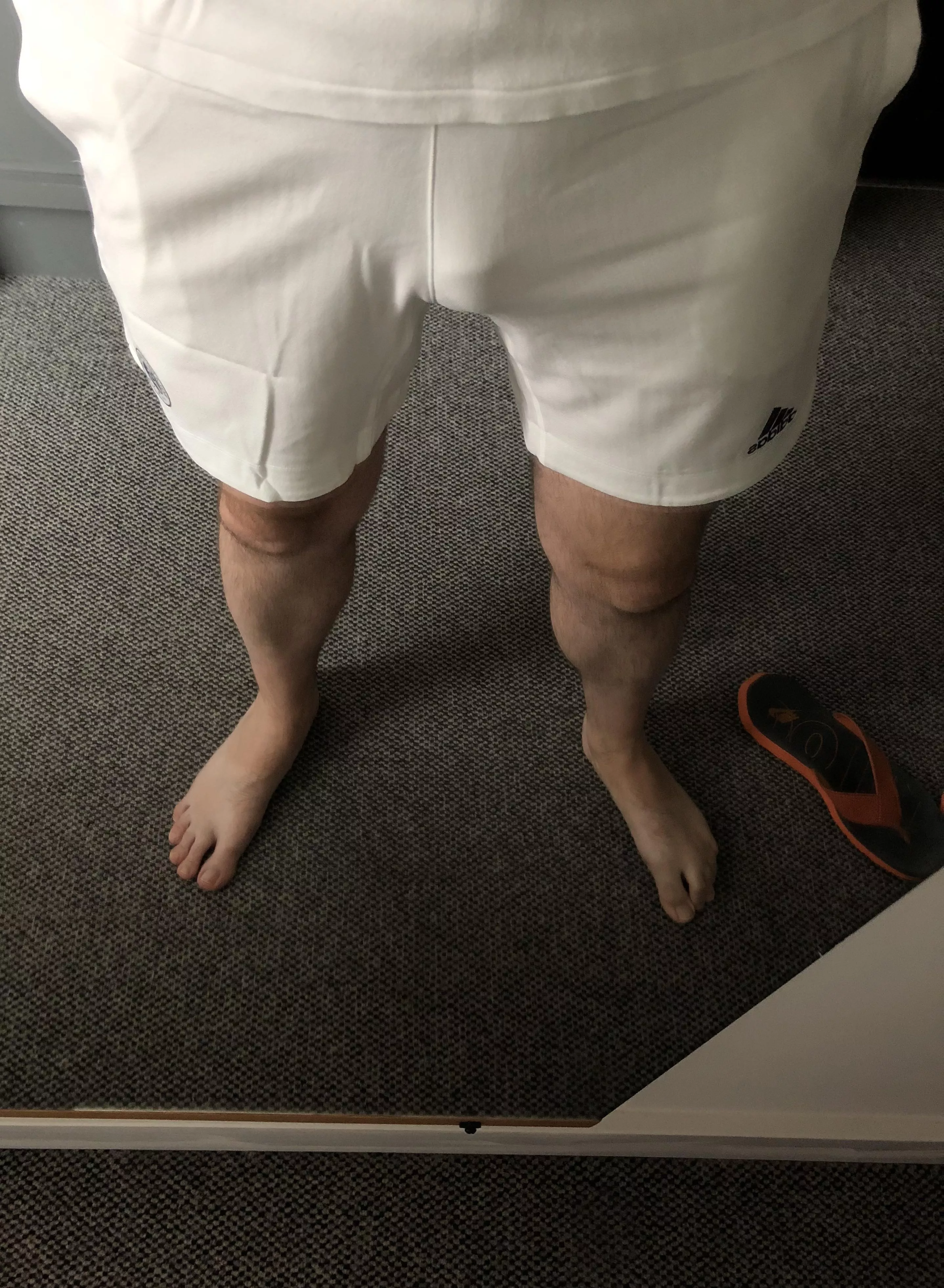 You’re staring at my shorts again. I’ve told you before, my tennis shorts are unlined so if I wear underwear with them, it’ll show through too much (43)