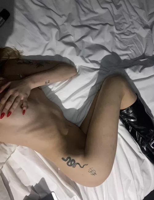 Boots in bed, any takers?