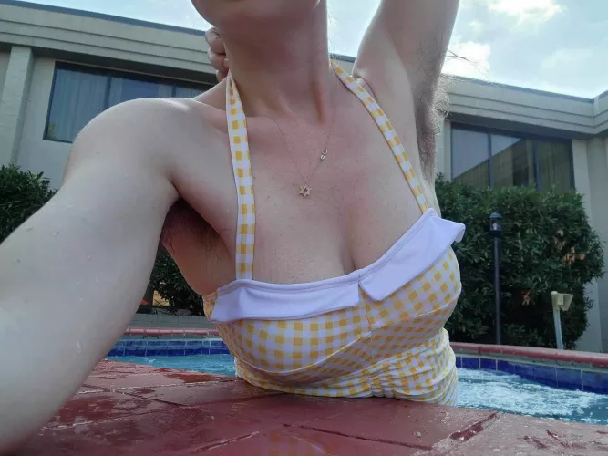 I love the looks guys give me at the pool, I hope I turn some of them on