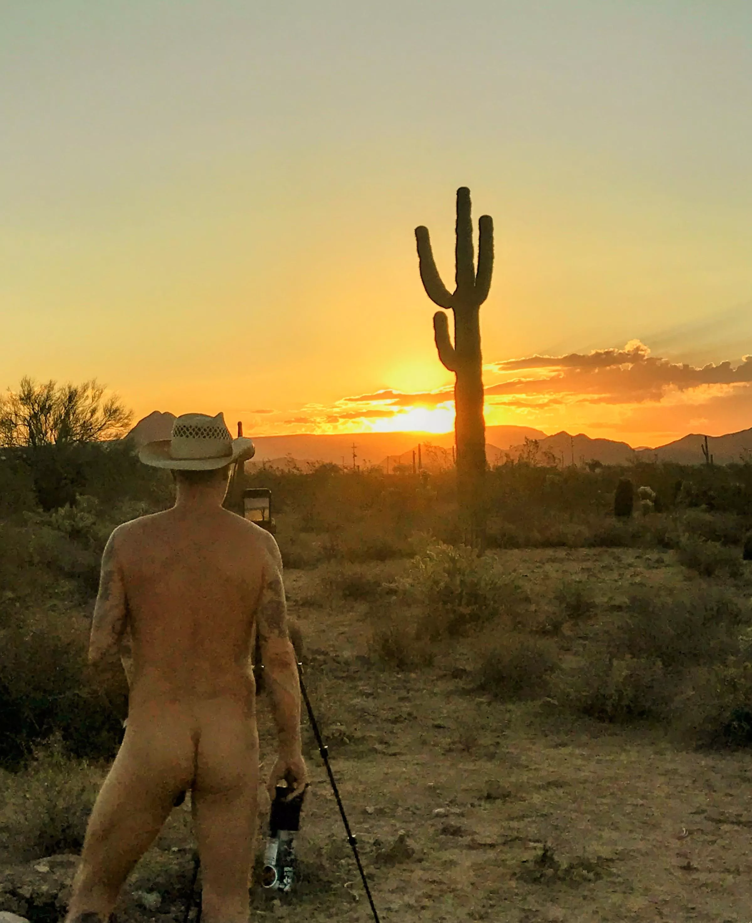 Beautiful sunrise in The desert today
