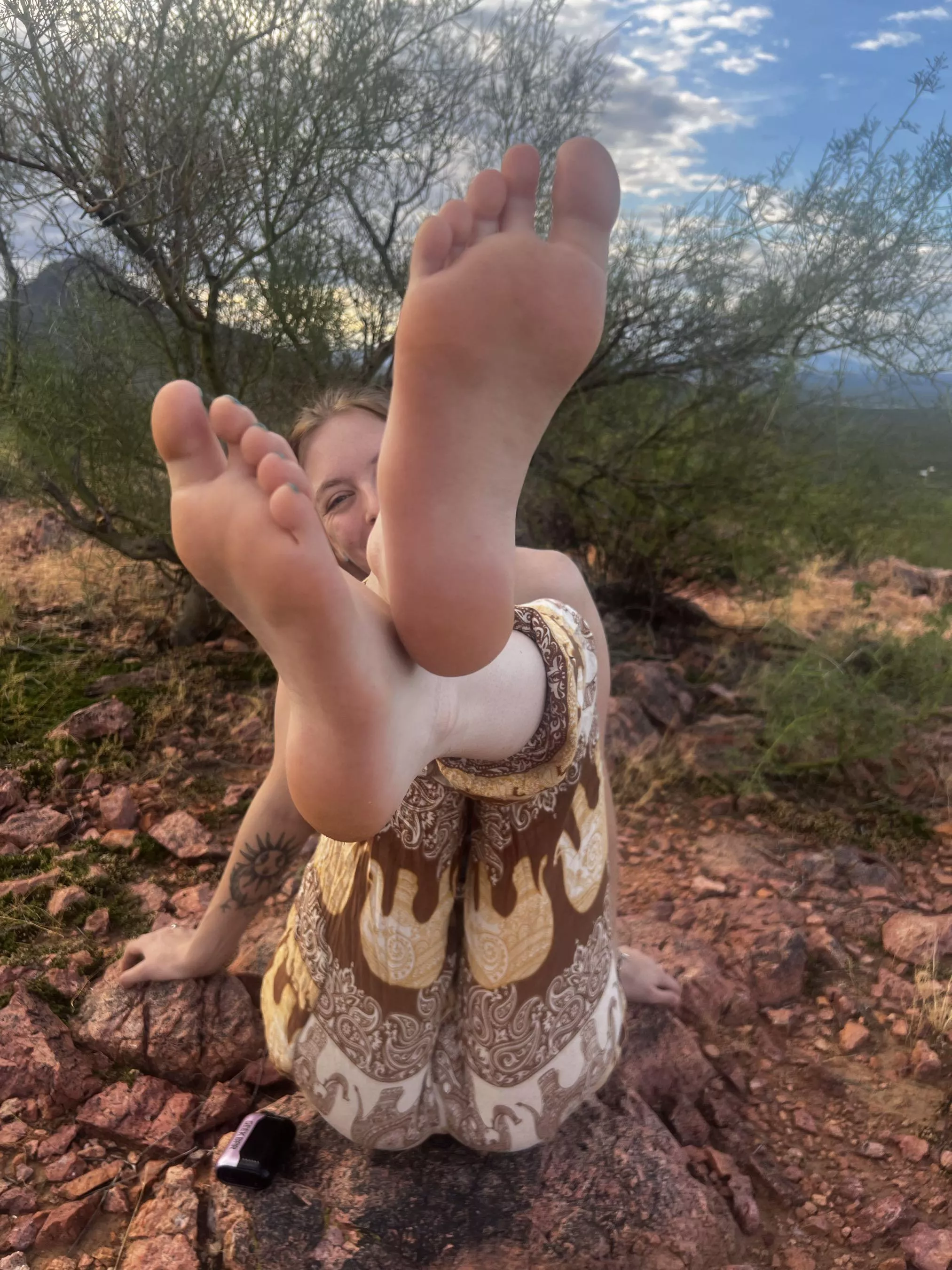 Gorgeous view with gorgeous soles what could be better