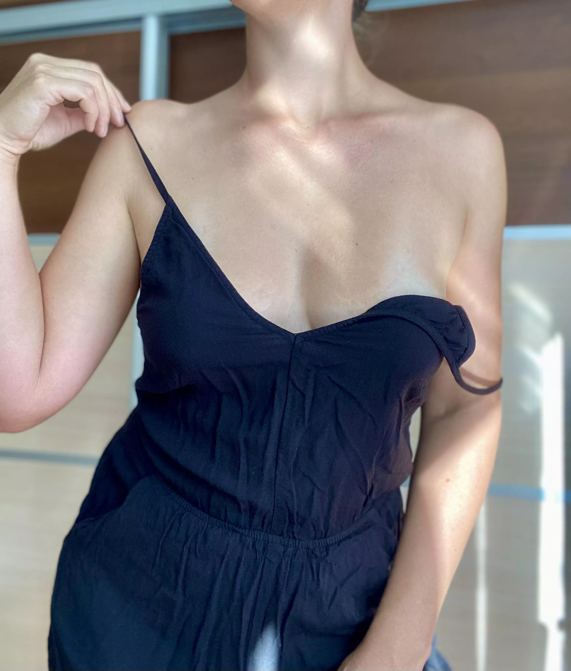 I take it off slowly and my tits fall out