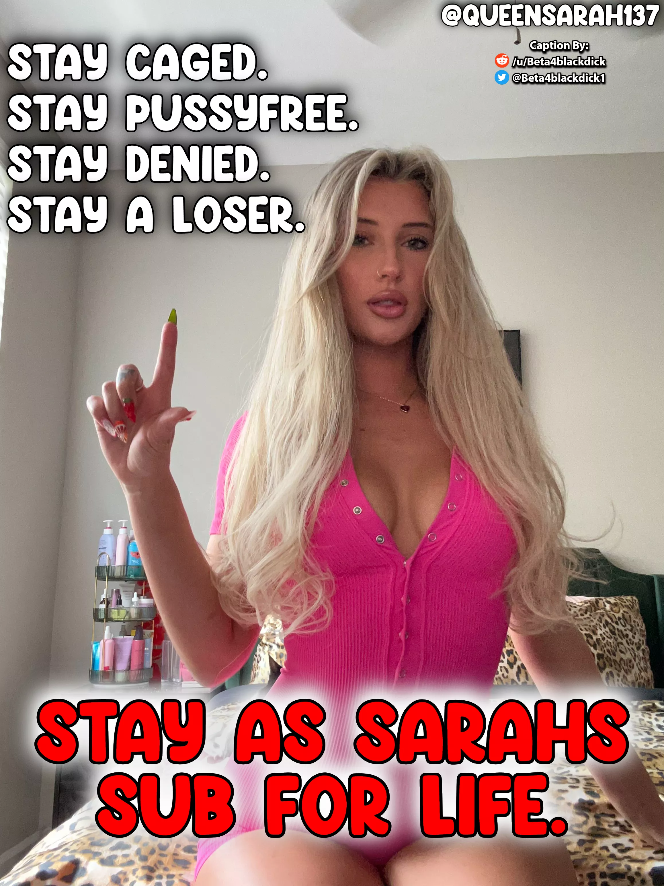 Stay Caged, pussyfree, denied, LOSER!