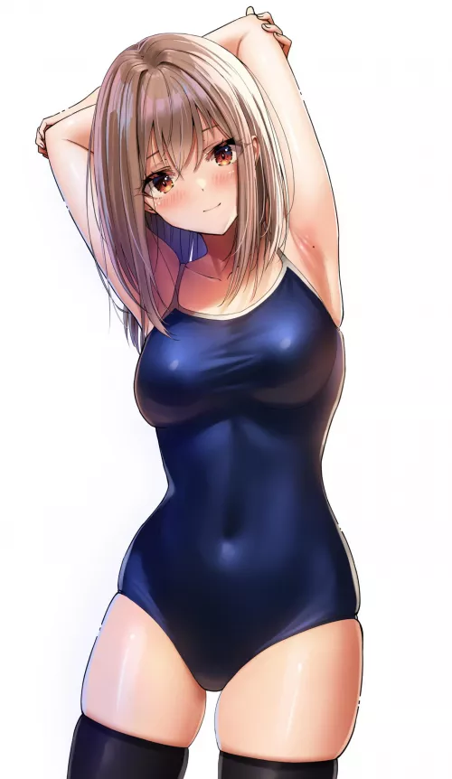 Teasing with her armpits