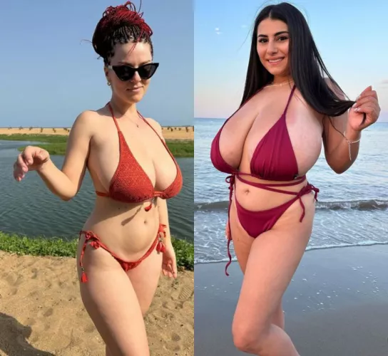 There is just a little difference between these two young women .......