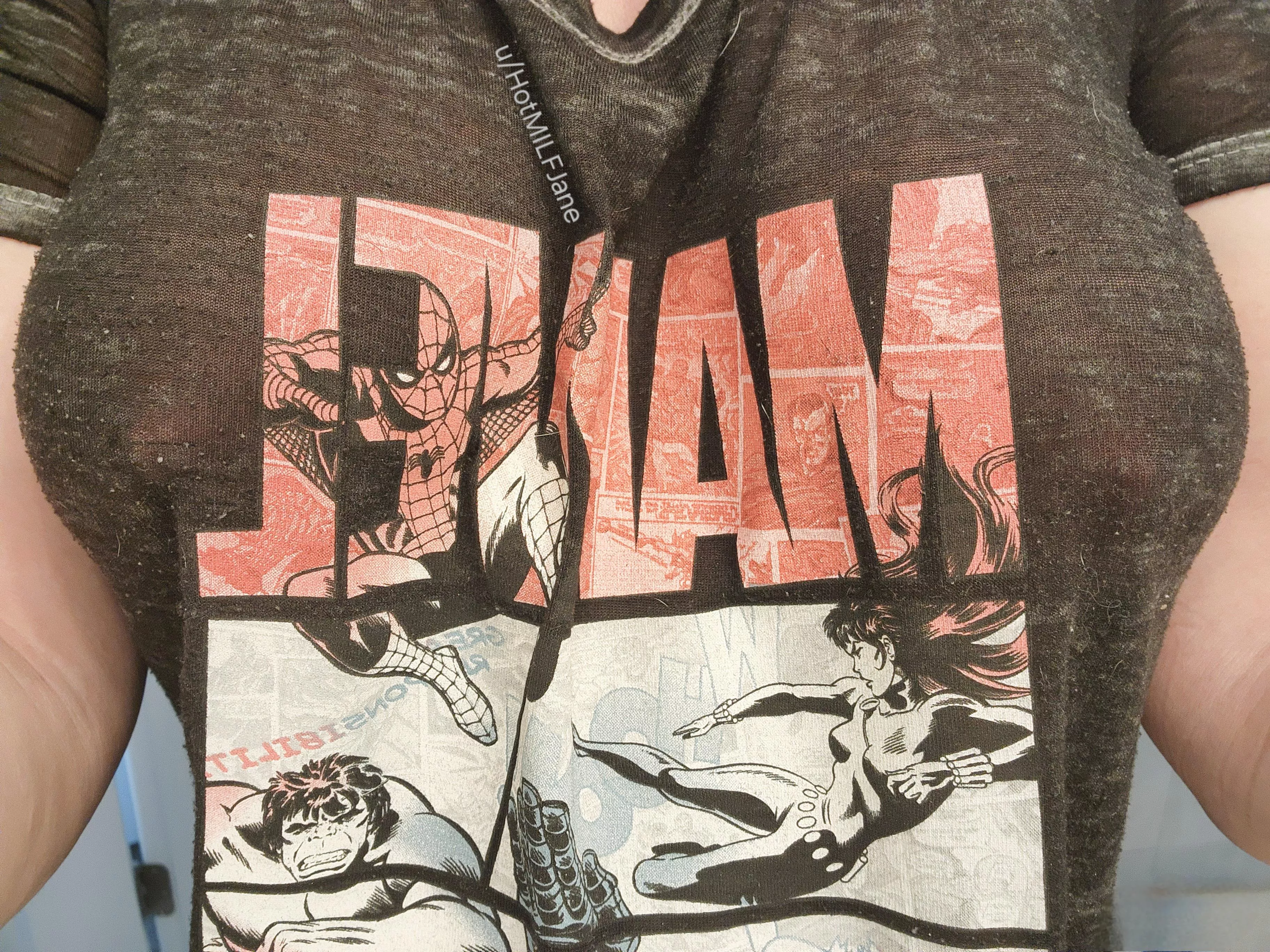 Wore this shirt again recently & my pokies were on full display for folks