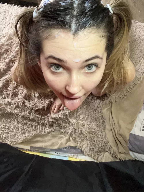 I love looking at you so much when you cover my face and hair with cum.