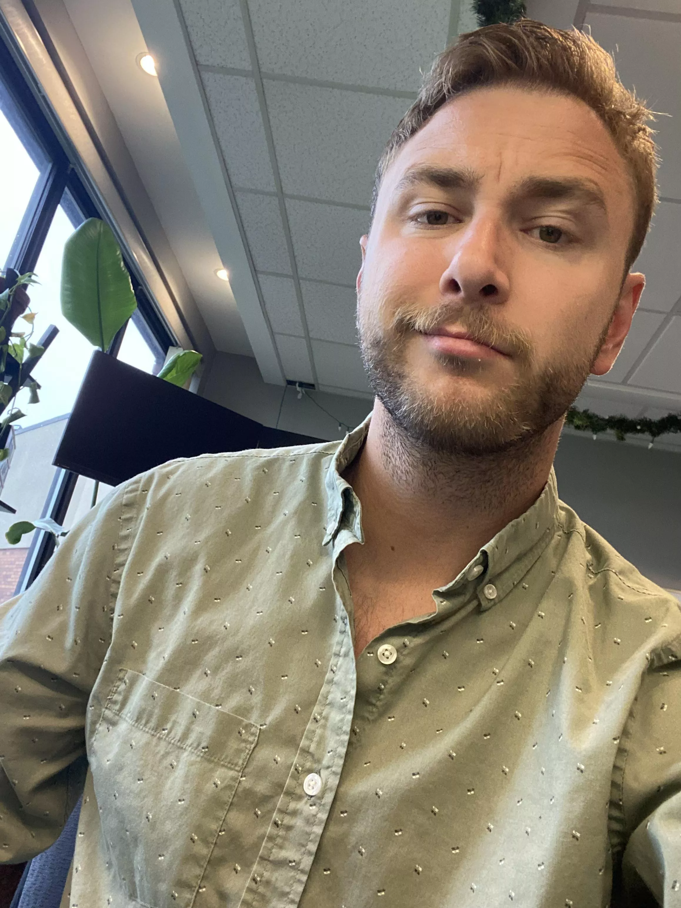 Is it scandalous to have this many buttons undone at work? 