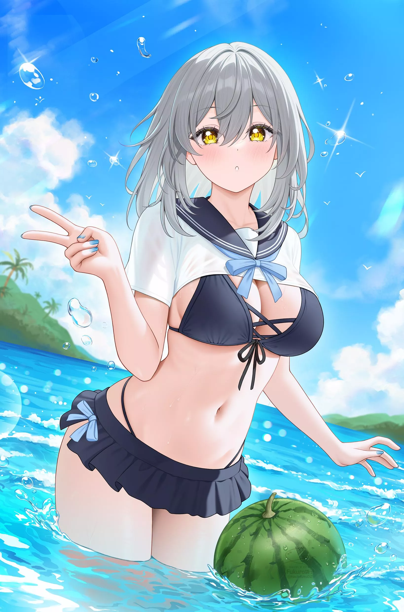 Schoolgirl swimsuit Stelle