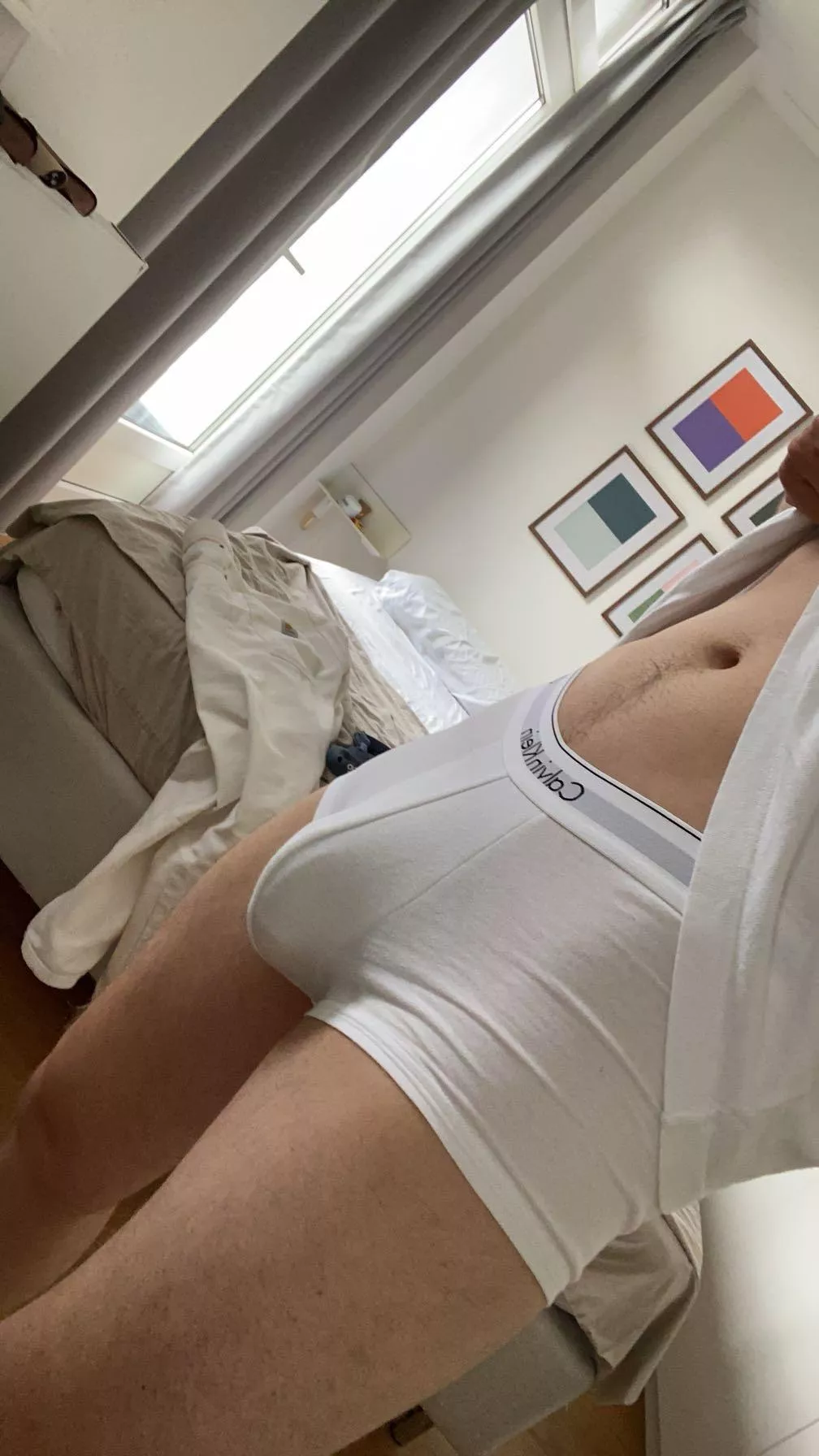 Too warm for clothes today 