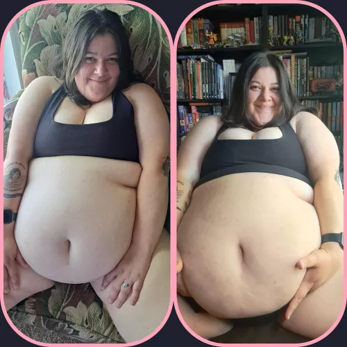 A few months and at least 20lbs 