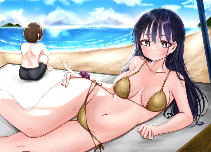 Anna Yamada Modeling On The Beach 