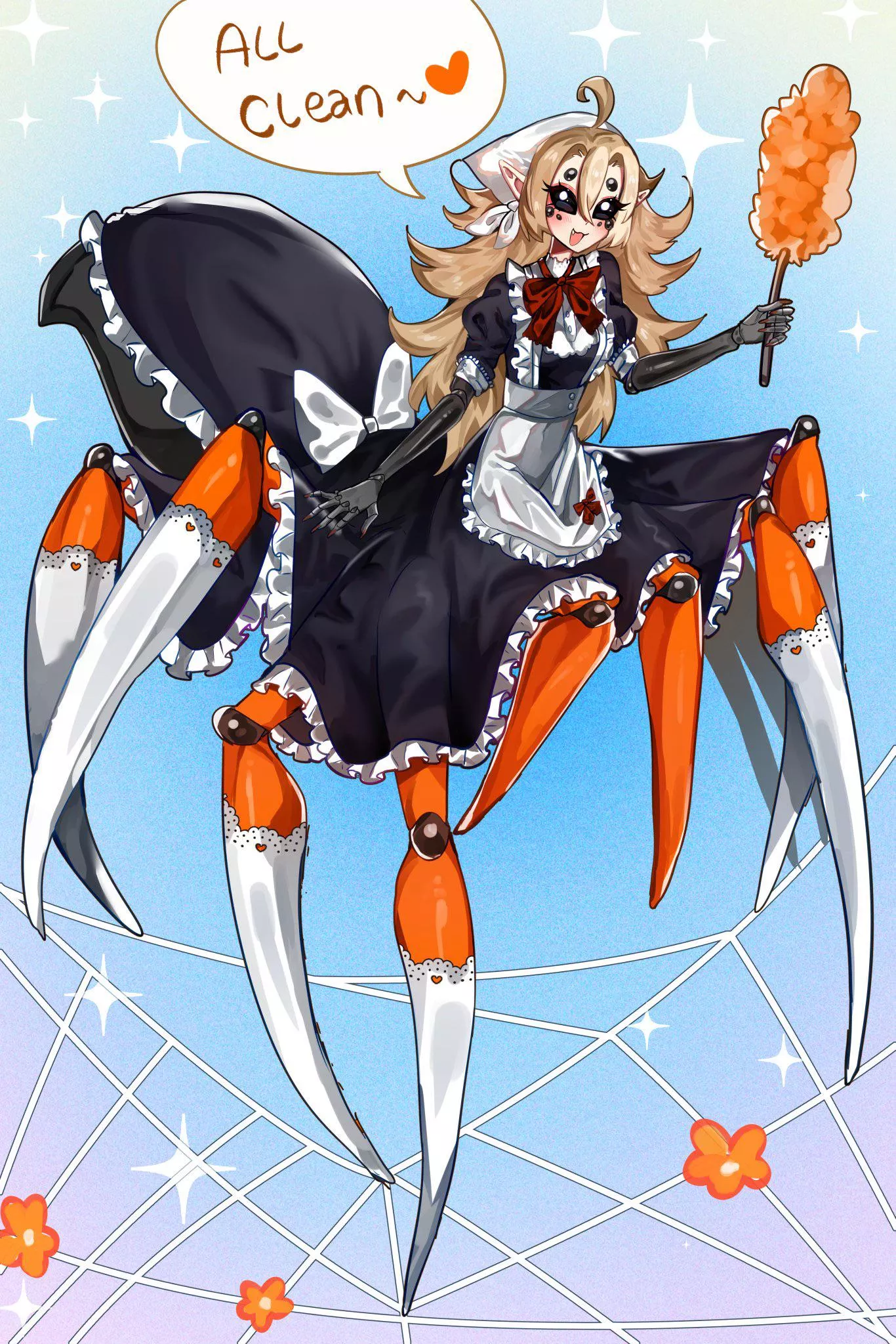 Cleaning cobwebs but leaving her own.   🎨🖌️SpiderKaiku on Twitter