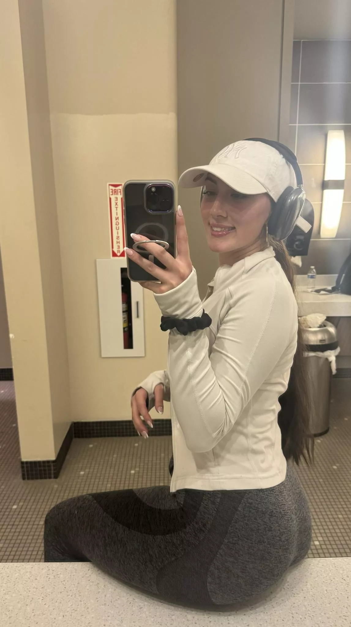 How do we feel about these grey yoga pants on me?