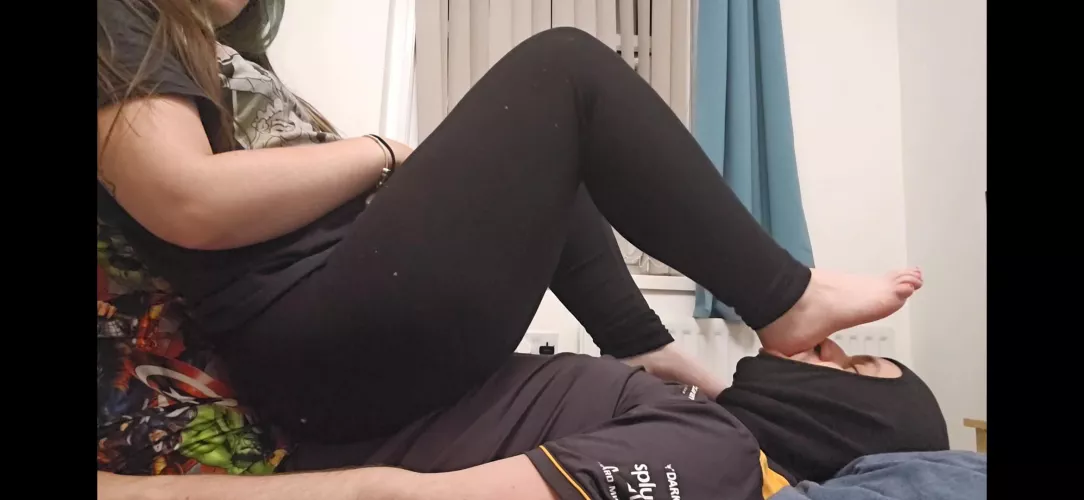 I love watching TV on my chair and foot rest