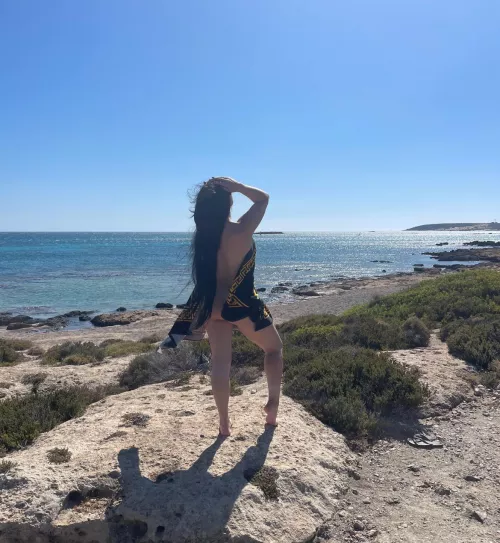 Nothing but a towel being held by the wind 