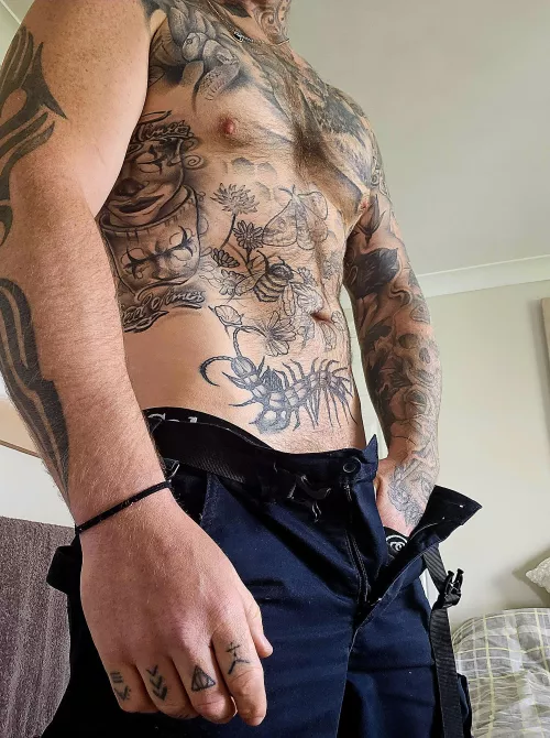 Would you have a taste of a sweaty working daddy?