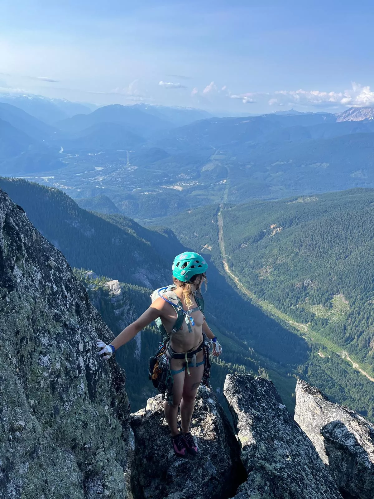 Climbing mountains naked