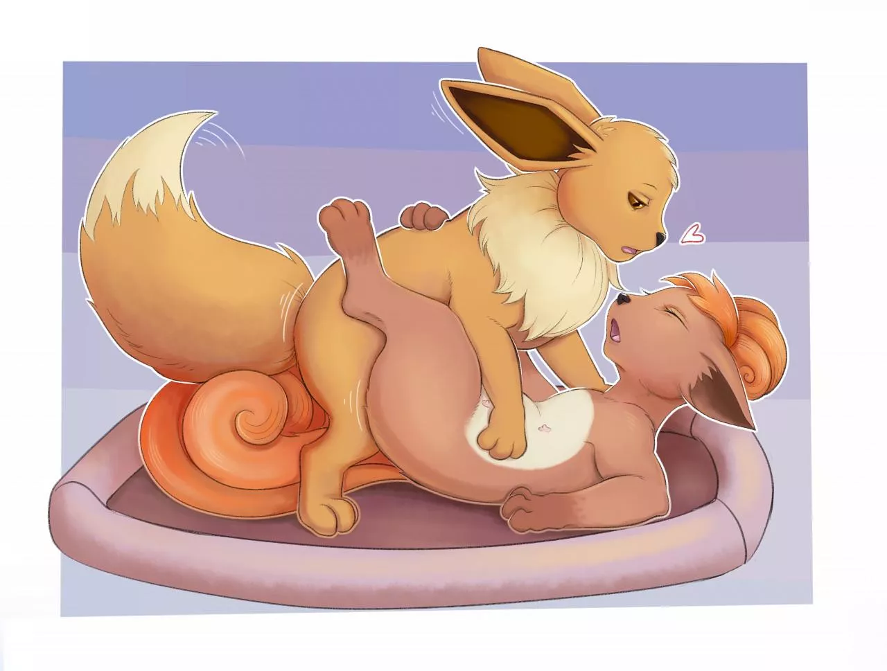 Eevee Vulpix Mating [MF] (harmaagriffin)