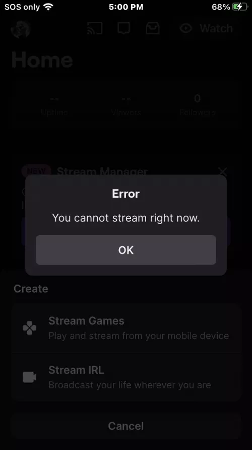 Mobile twitch not streaming/working.