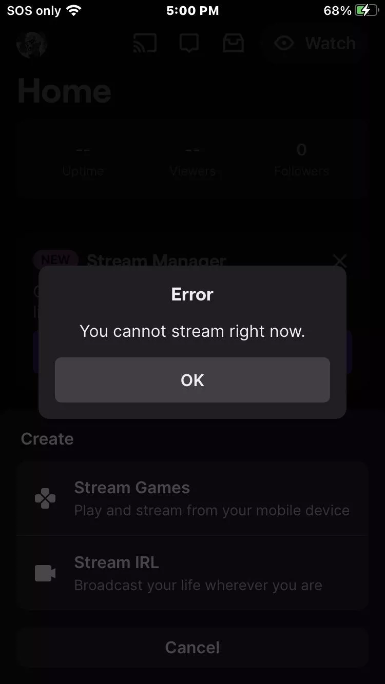 Mobile twitch not streaming/working.