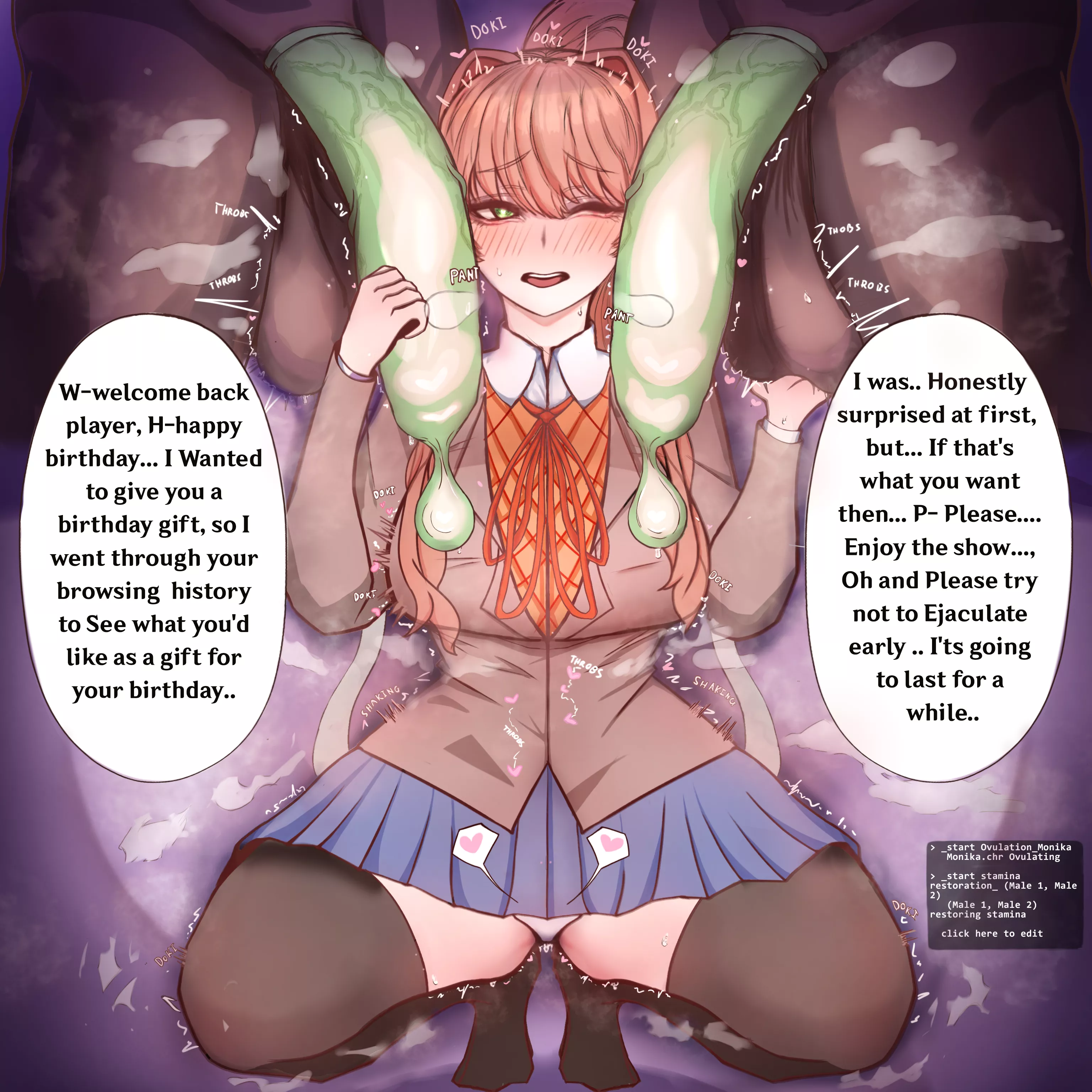 Monika's Surprise (kinkylingky) [Doki Doki Literature Club]