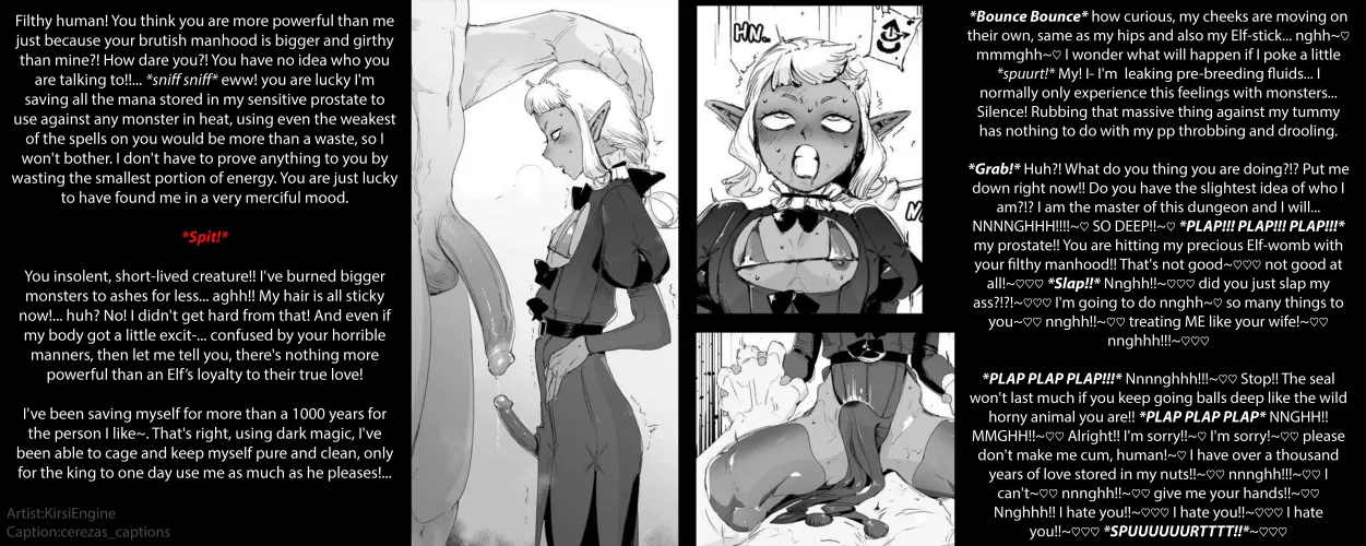 Sissy Dungeon Master Wants to be Your Wife[Delicious in Dungeon][Dark Elf][Femboy][Anal][Size Difference][Bratty][Prostate Orgasm][Artist:KirsiEngine]