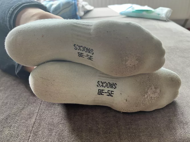 Take a deep breath from my worn socks