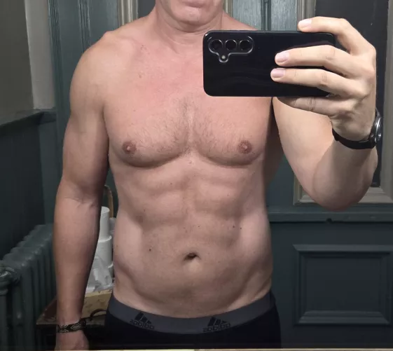 [48] you're home from university on summer break and you see an old friend's Dad at the beach and you can't stop looking at his body do you go say hi?