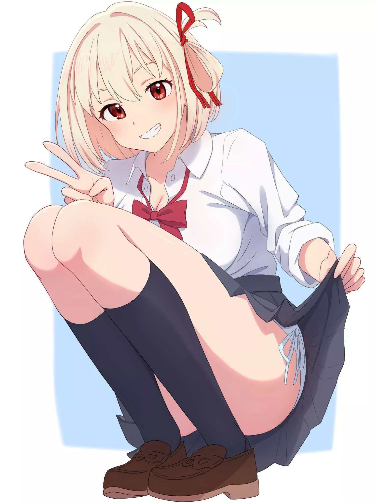 Chisato Lifting Up Her Skirt (Lycoris Recoil)